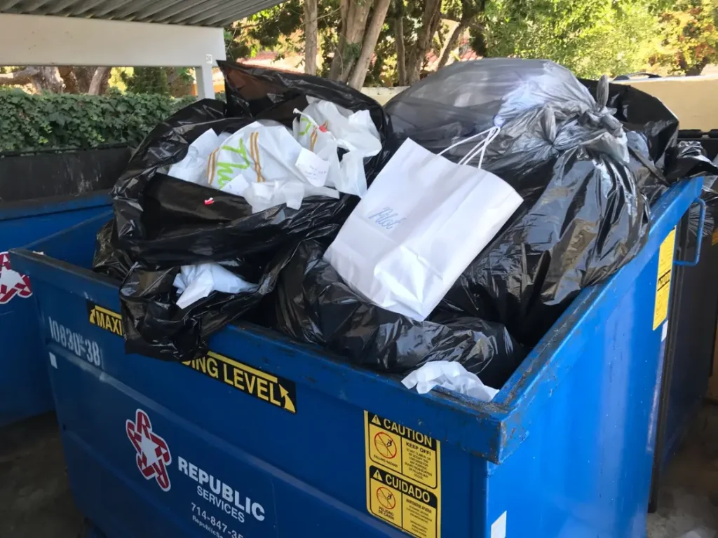 Dumpsters with Trash