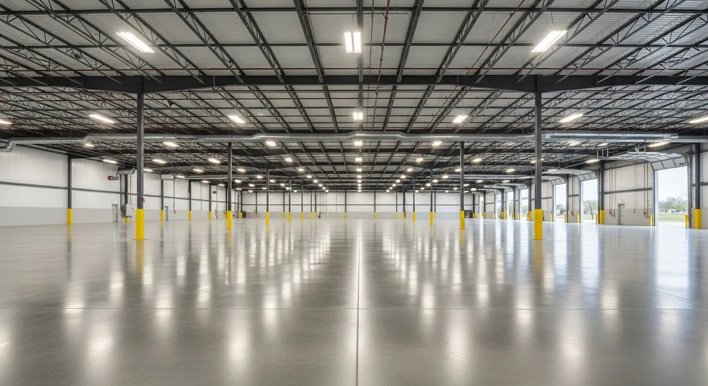 Commercial warehouse cleanout in progress in Orange County