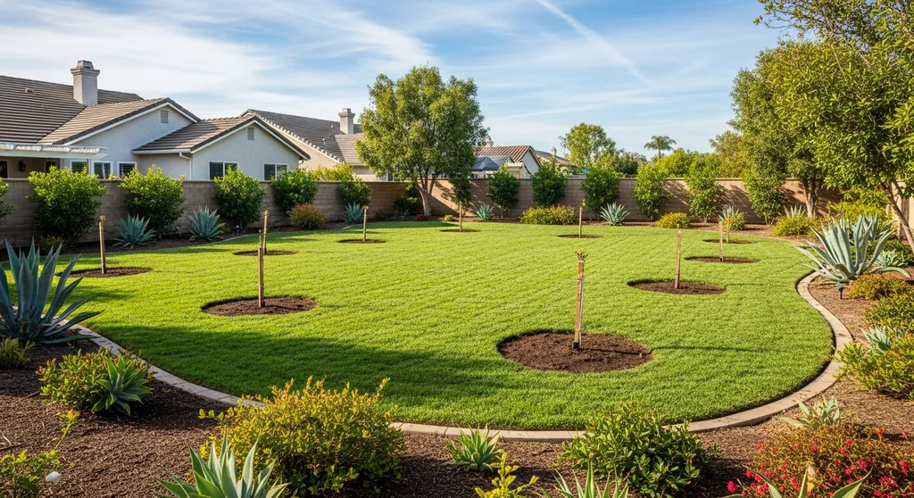 Clean backyard after professional fence removal in Orange County