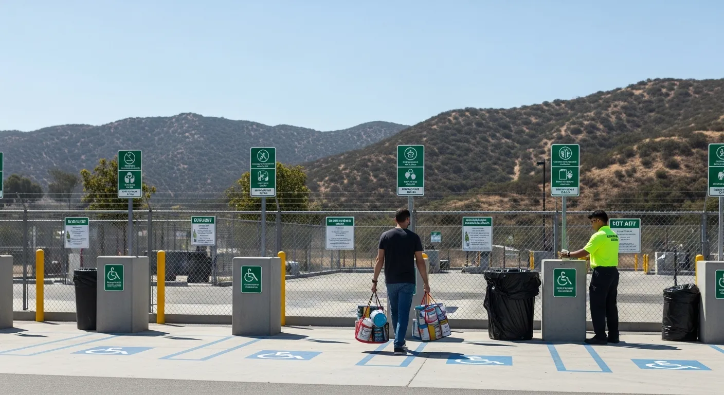 Household hazardous waste drop-off center in Orange County California for paint disposal