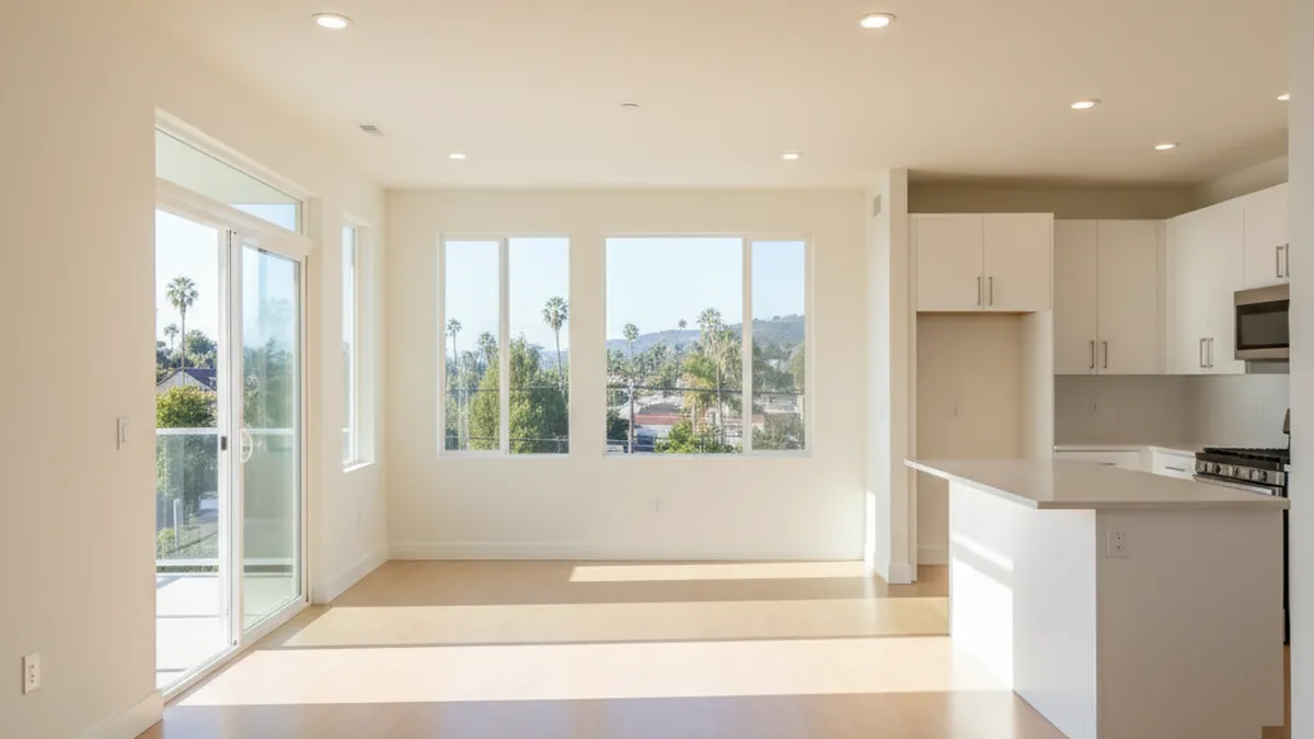 Clean empty apartment unit ready for new tenants after professional cleanout