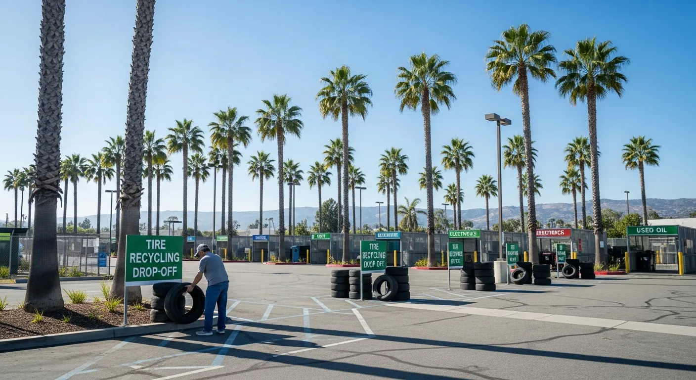 Orange County household hazardous waste tire recycling drop-off center